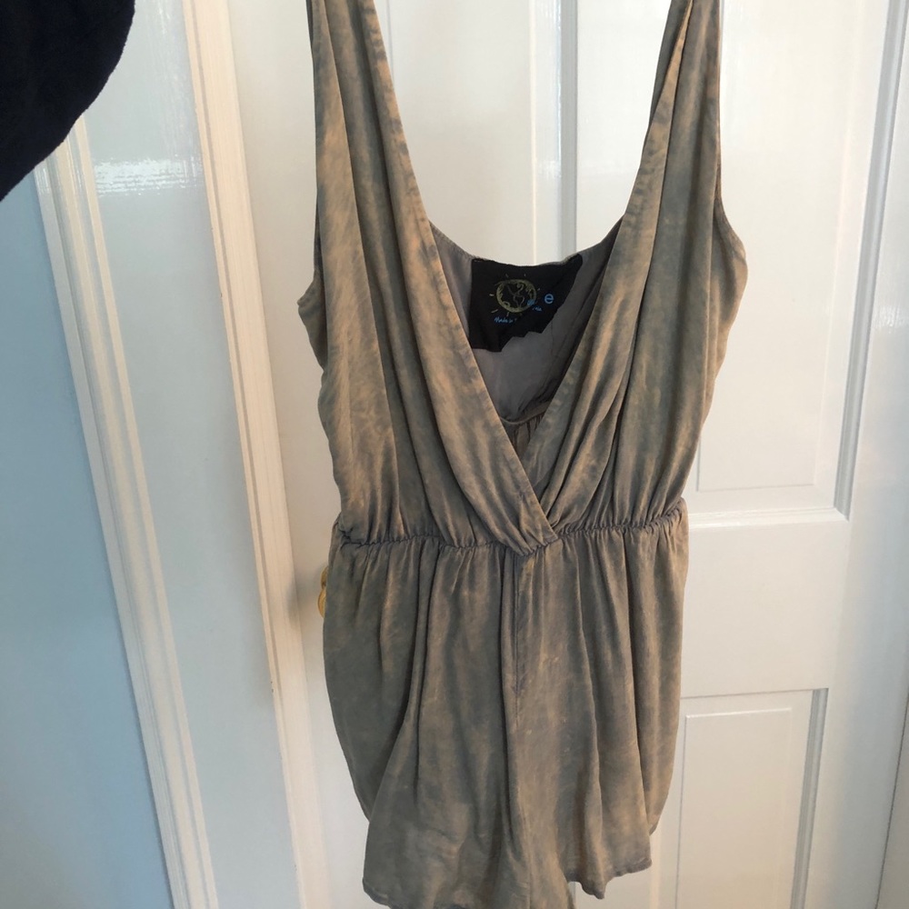 Blue life beige/grey/blue romper